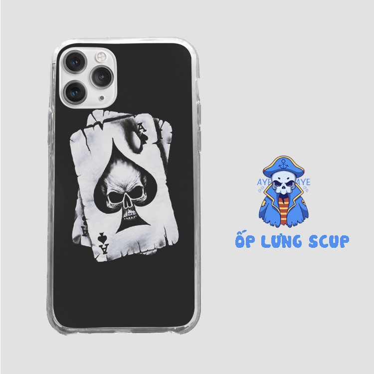 Ốp Lưng SCUP lá bài đầu lâu cho iphone 5 - iphone 12 SKU06210006