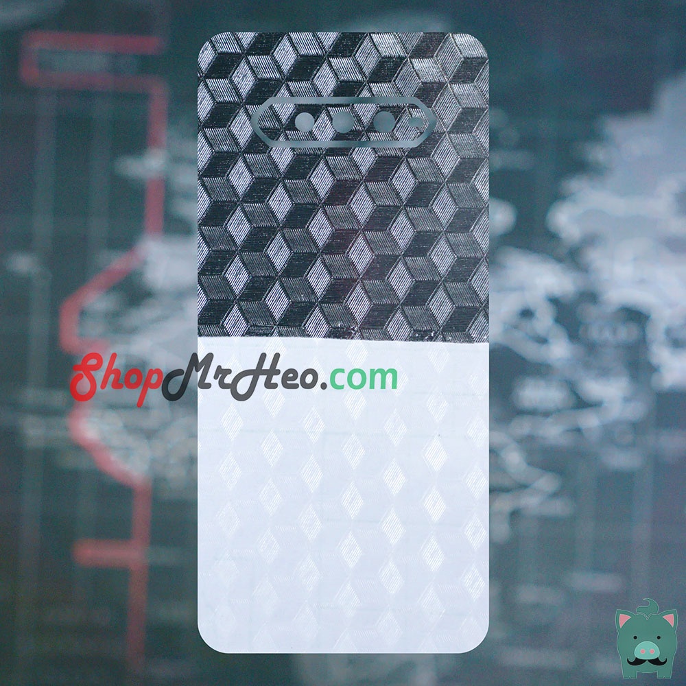 Skin Dán Mặt Sau Lưng Vân 3D BlackShark 3 - Black Shark 3 Pro - Blackshark 4 - BS 4 Pro - Carbon, Hình Hộp, Nhám, Vân Da