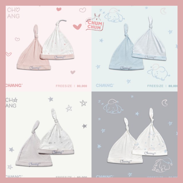 Set Mũ Thóp Sơ Sinh Cotton Cho Bé Dreamy Chaang Babychumchum