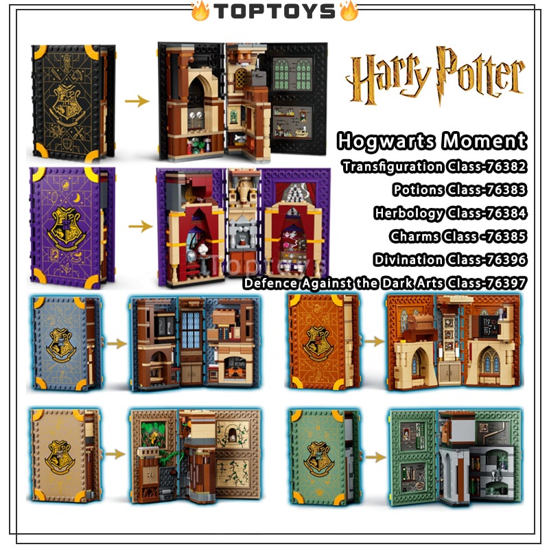 Harry Potter: Hogwarts Moment: Potion Class: Herb Lesson: Magic Curse Lesson: Defense Course Mô Hình Lắp Ráp đồ chơi lắp ráp bộ lắp ráp xe hơi block puzzle xếp hình LEGO đồ chơi trẻ em Quà tặng
