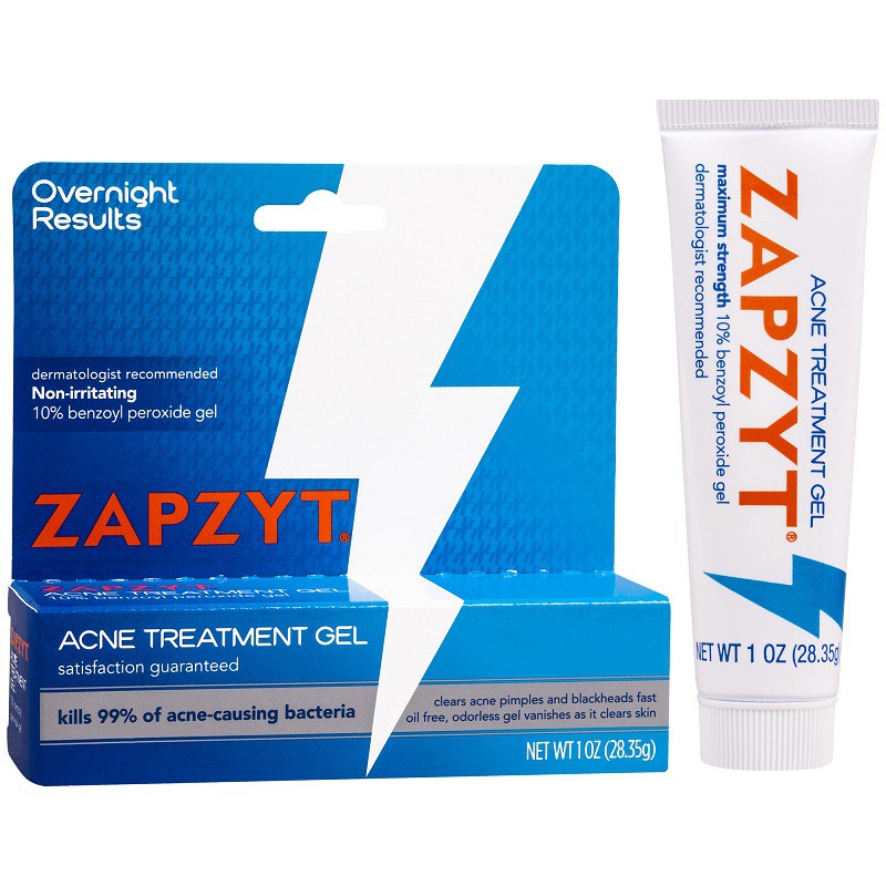 [BIll US] Gel giảm mụn Zapzyt Maximum Strength 10% Benzoyl Peroxide