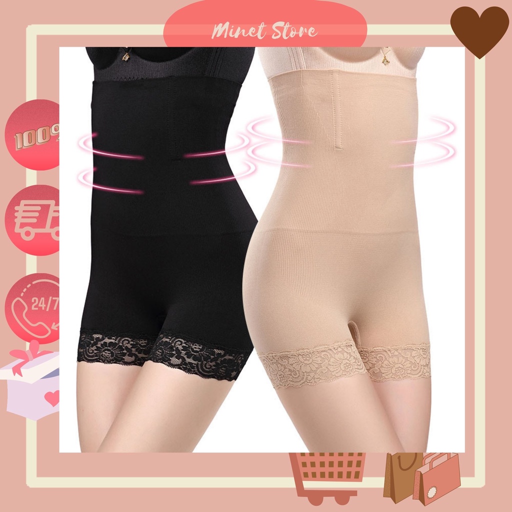 Quần gen bụng mặc váy, quần lót cạp cao Minet nâng mông định hình sau sinh chống cuộn giảm mỡ thông hơi QGB003
