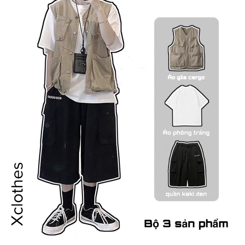 Bộ đồ nam ngắn tay phong cách hàn quốc.Combo 3 sản phẩm