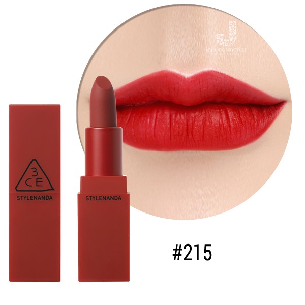 Son thỏi siêu lì 3CE Red Recipe Matte Lip Color - #215 Ruby Tuesday