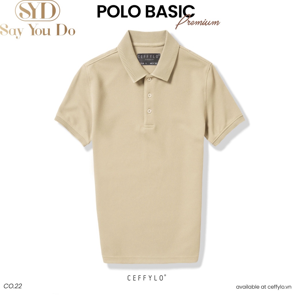 Áo POLO Cộc Tay Nam Basic CEFFYLO 4 Màu Chất Vải Pique Độ Co Giãn Cao Thấm Hút Mồ Hôi Tốt - PL06