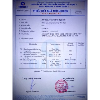 Nước lau sàn sinh học ion