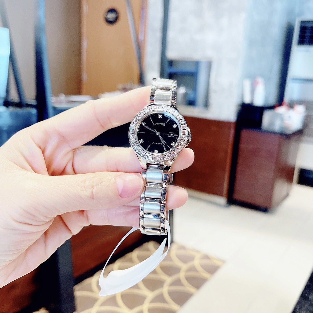 Đồng hồ nữ chính hãng Citizen Eco-drive Silhouettle - Máy Quartz pin năng lượng ánh sáng - Mặt kính cứng