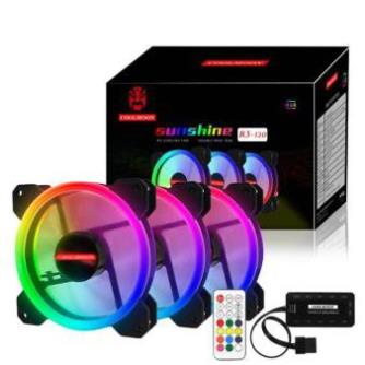 Combo 3 Fan Led RGB Digital HXHS + Tặng Bộ Hub Kết Nối Nguồn Và Điều Khiển | BigBuy360 - bigbuy360.vn