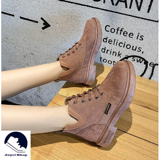 [XẢ KHO - FREESHIP] Boot nữ da lộn - HT38