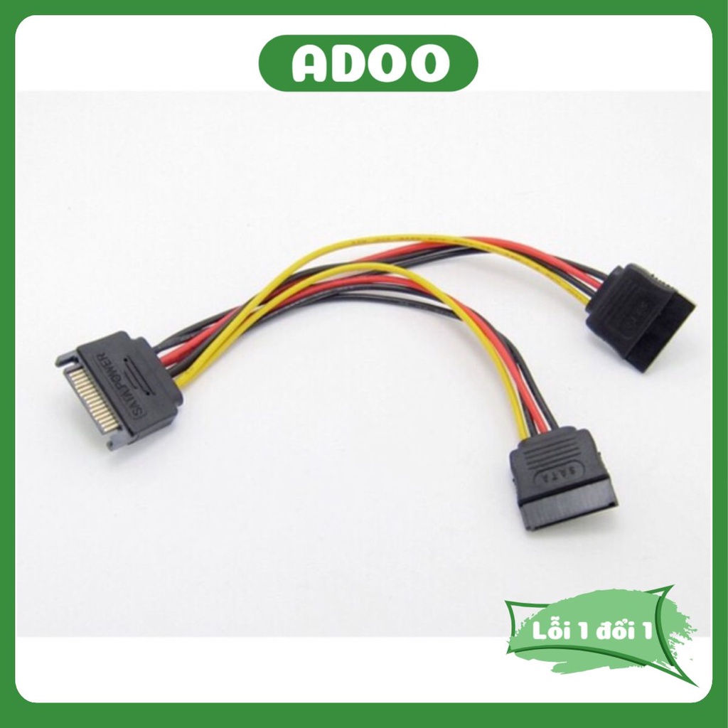 Giá siêu tốt  Cáp chia nguồn sata 1 ra 2 dài 20cm Cáp sata 1-1 ADOO