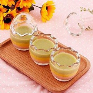 Hũ thủy tinh hình quả trứng 60ml làm bánh pudding, sữa chua cho bé