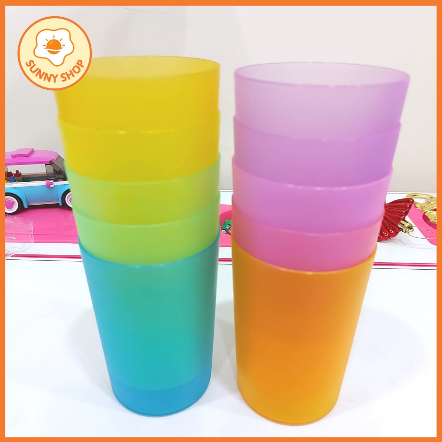 Ly nhựa sắc màu picnic - 10 cái