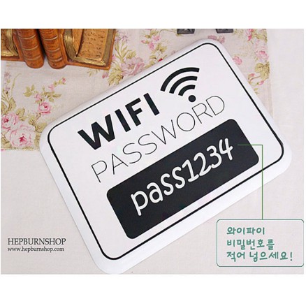 Bảng treo ghi password wifi tiện dụng