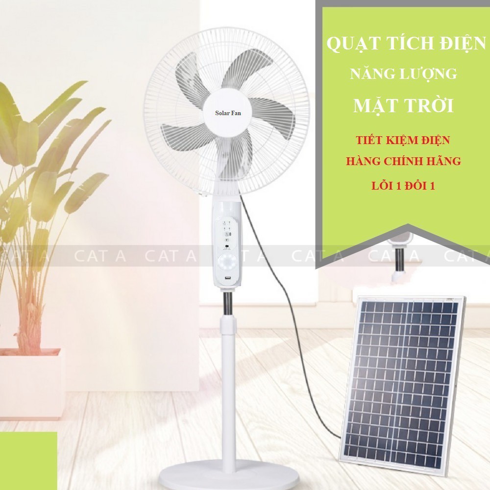 Quạt Tích Điện Năng Lượng Mặt Trời S888- Siêu Mát, Tiết Kiệm Điện, Không Gây Ồn