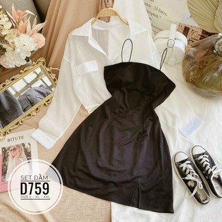 SET ĐẦM ÁO SƠMI [ BIGSIZE 60-90KG ]