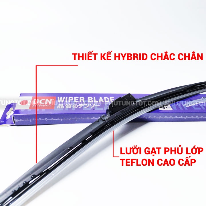 Gạt mưa ô tô dcn nhật bản hybrid chính hãng kèm chốt theo từng hãng xe ô tô - ảnh sản phẩm 2