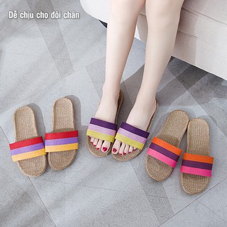Dép cói đi du lịch,văn phòng,trong nhà phong cách Bắc Âu đế mềm nhẹ, êm tiện lợi