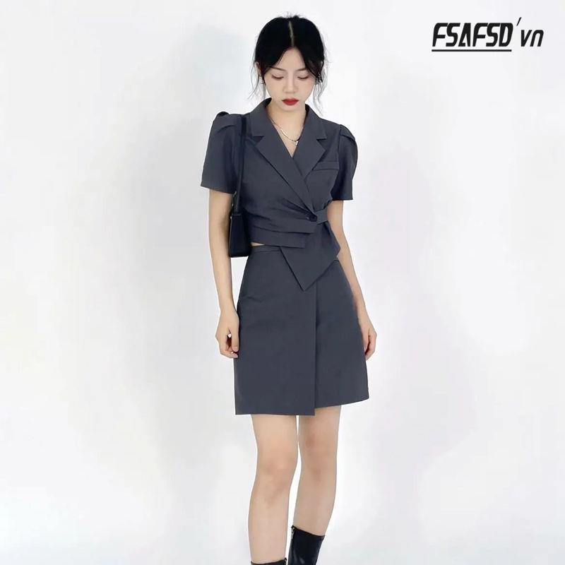 Set Áo Thun Và Chân Váy Chữ a Thời Trang Hè Trẻ Trung Cho Nữ