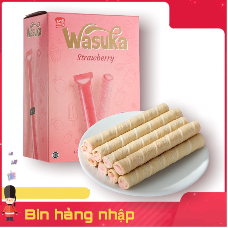 Bánh Quế Wasuka Hương Dâu Hộp 20 Cây Nhập Từ Indonesia