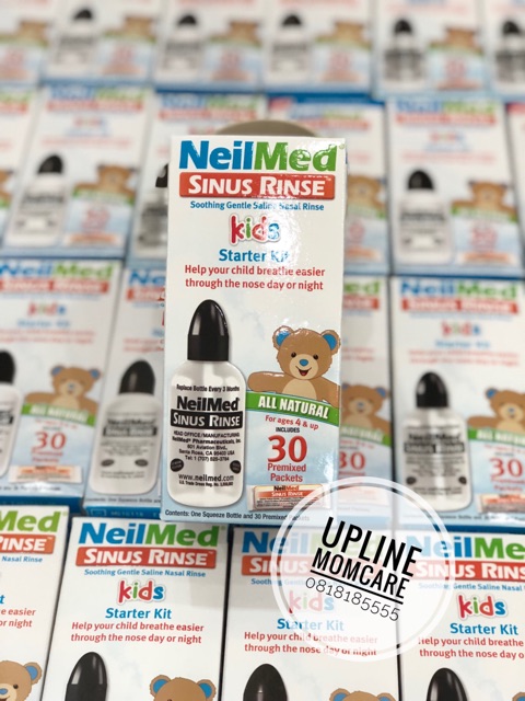 BÌnh Neilmed 120ml kèm 30 gói muối cho bé