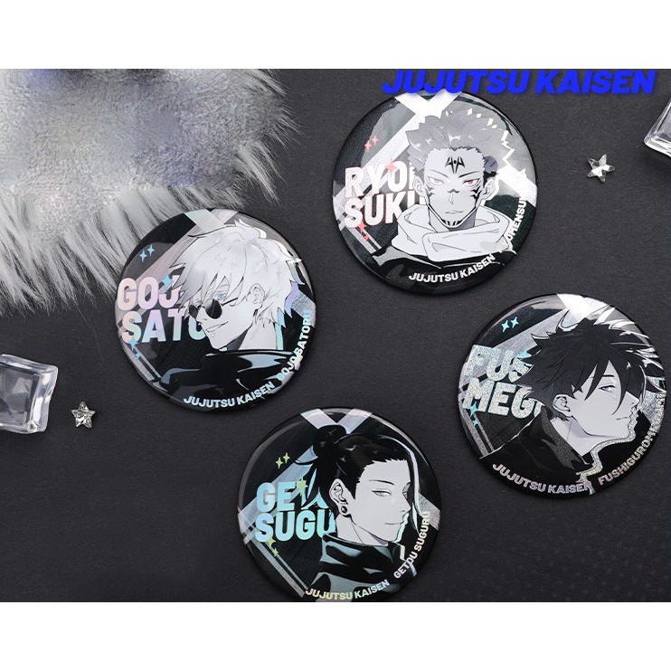 Huy Hiệu Cài Áo In Hình Jujutsu Kaisen Chú Thuật Hồi Chiến Anime Chibi Dễ Thương Tiện Lợi M06