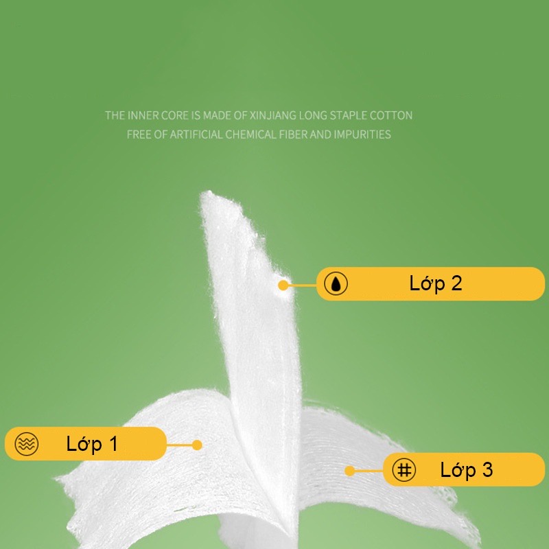 Bông Tẩy Trang ULI Cotton 3 Lớp Cao Cấp 300 Miếng Mềm Mịn Cho Da (Nội Địa Trung)