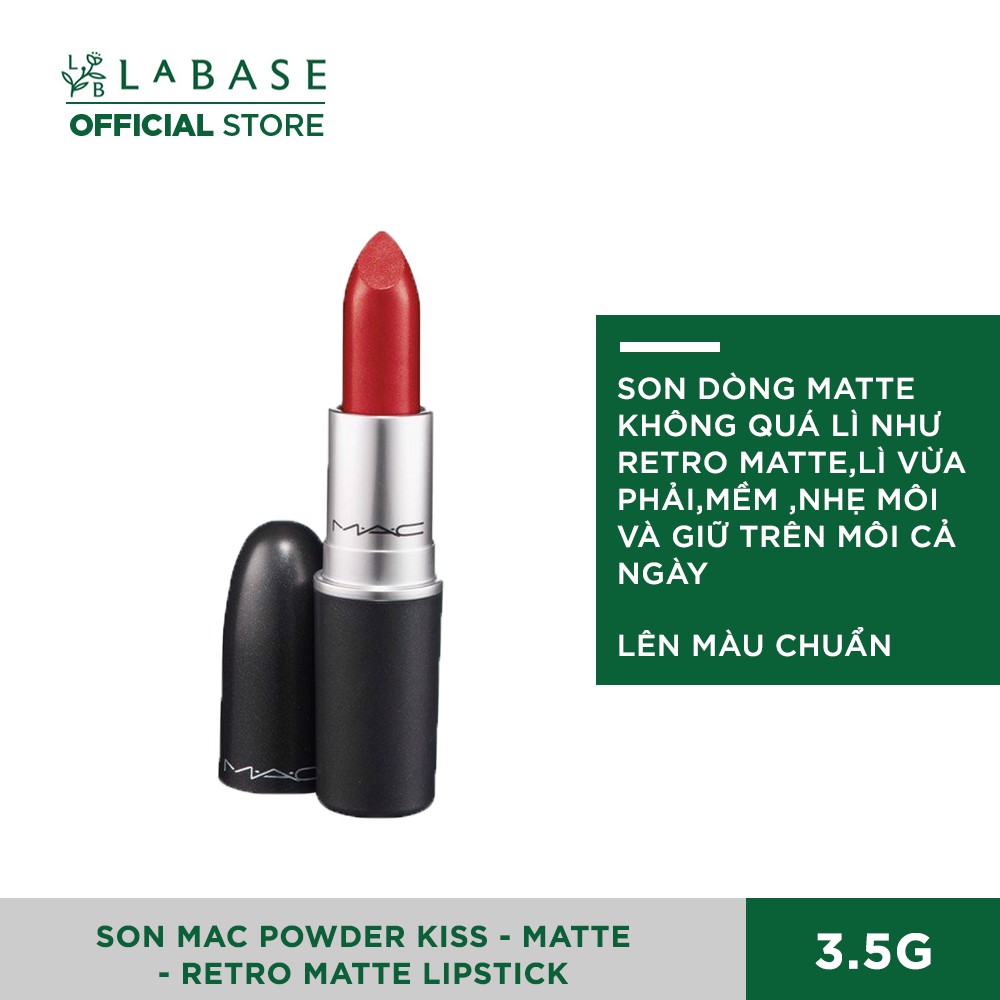 Son MAC Powder Kiss - Matte - Retro Matte Lipstick Fullsize | BigBuy360 - bigbuy360.vn