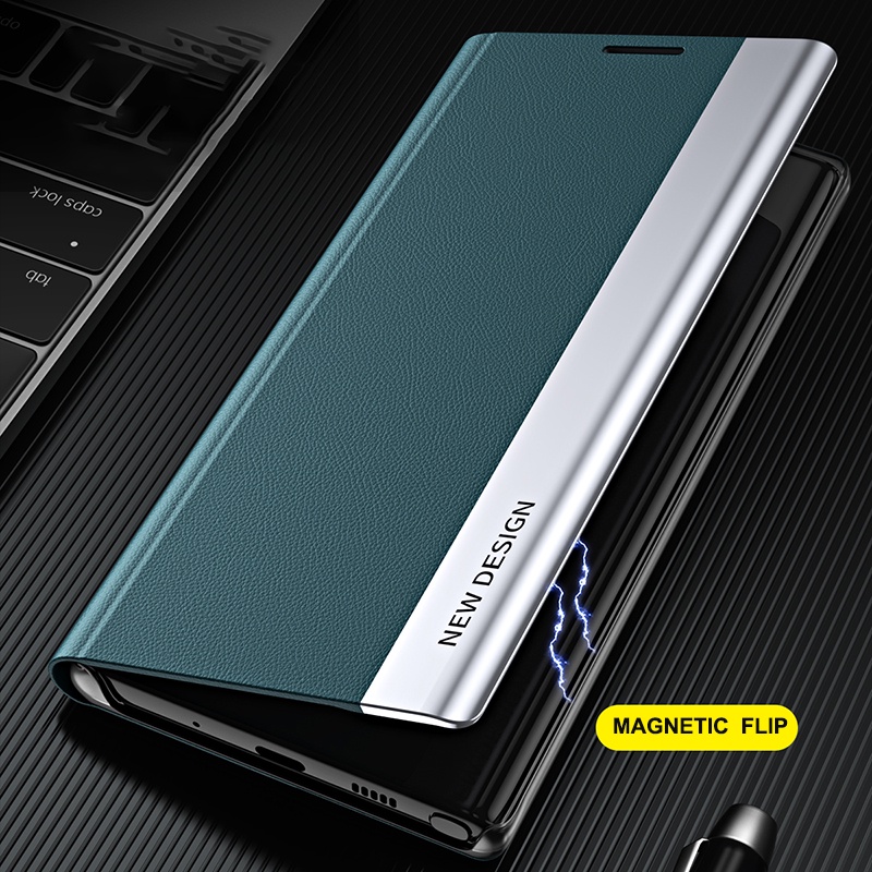 Bao da điện thoại nắp lật từ tính cho Samsung Galaxy Note 9 10 Plus S10 S20 FE S20 Ultra S21 S30