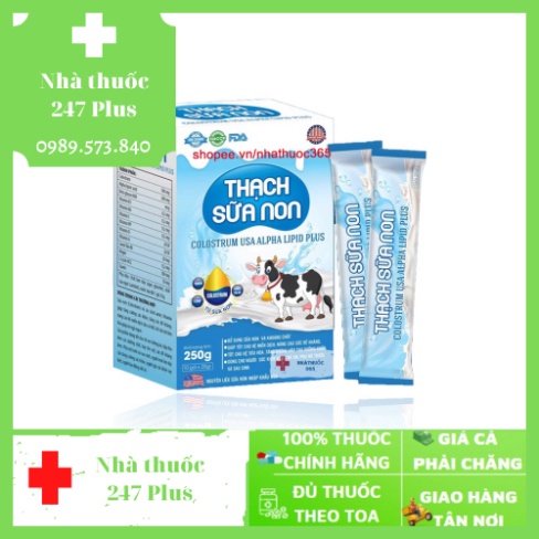 THẠCH SỮA NON COLOSTRUM (Hộp 10 gói x 25gr ) - 247Plus