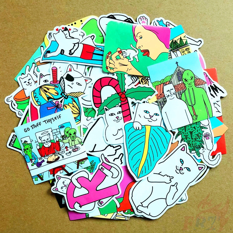 ❉ RipNDip Series 01 Arts Series Stickers ❉ 50Pcs/Set Luggage Laptop Skateboard Doodle Stickers