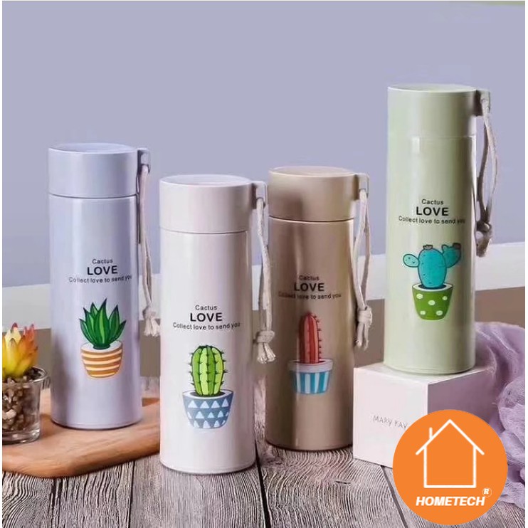 Com Bo 2 Bình nước thủy tinh 450ml phong cách hàn quốc siêu dễ thương