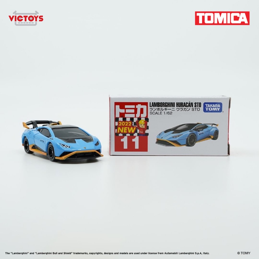 Xe mô hình Tomica No.11 Lamborghini Hurracan STO 174783 Fullbox Chính Hãng Takara Tomy - Victoys