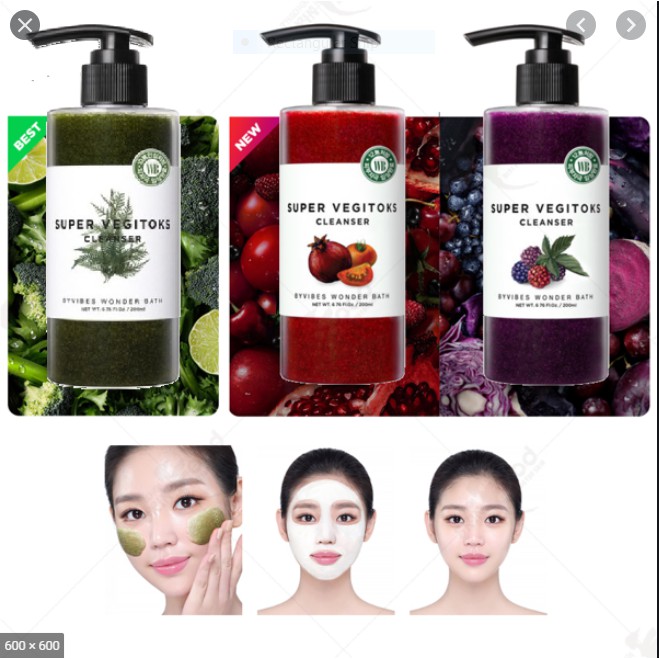 Sữa Rửa Mặt Rau Củ Thải Độc Super Vegitoks Cleanser