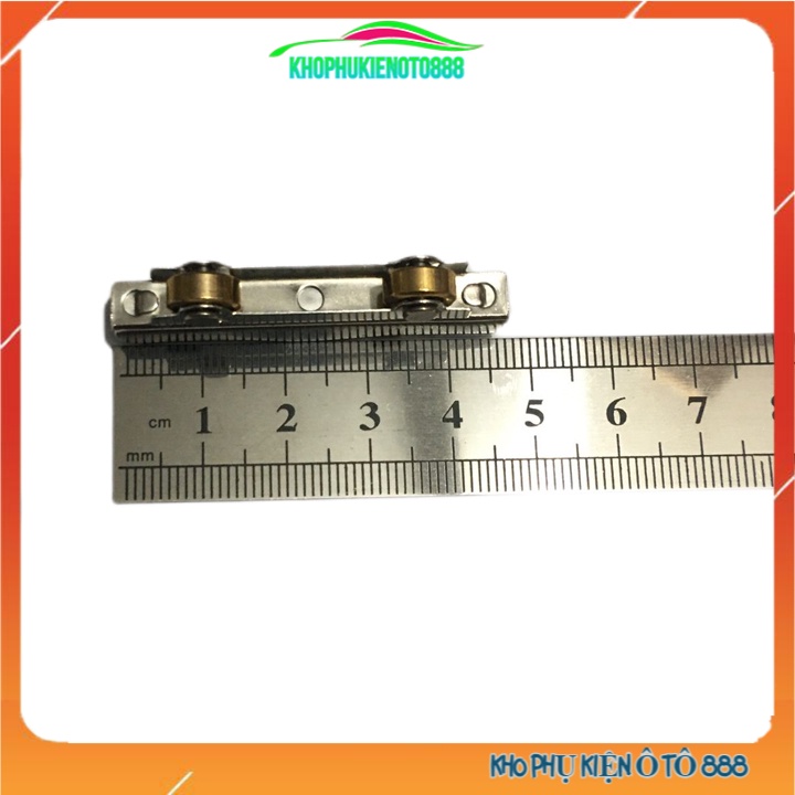 Con lăn trượt 2 bánh xe kéo đẩy dày 5mm bằng đồng chịu lực tốt (giá/1chiếc)