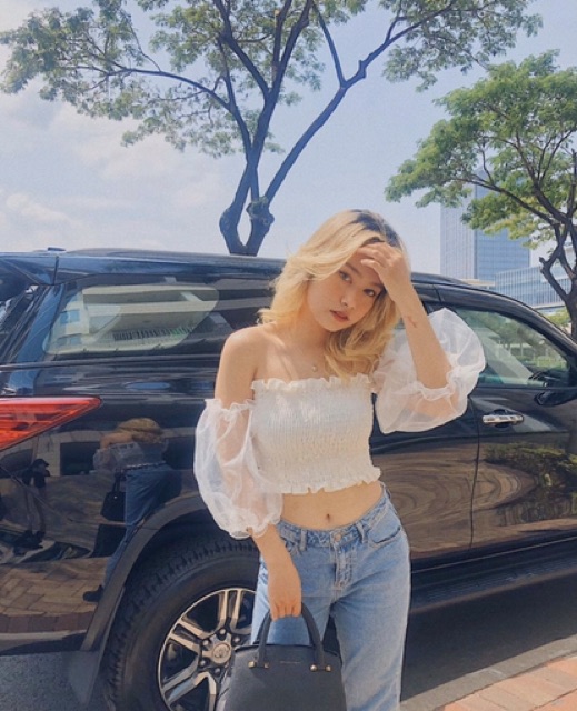 ÁO_NHÚN_TAY_PHỒNG🥑(kèm hình thật 100%)