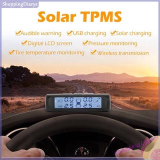 Bộ dụng cụ giám áp suất lốp xe hơi Tpms 4 cảm biến bằng năng lượng mặt trời