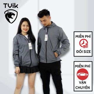 Áo khoác gió Tvik nam và nữ hai lớp cao cấp tặng kèm túi đúng chính hãng, KGZ