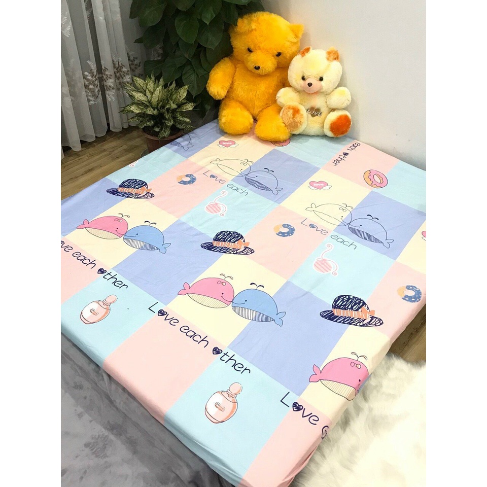 Ga Chống Thấm Cotton poly Hàn Quốc Cao Cấp, Thoáng Mát Không Bí. Size ⚡️m6 ⚡️m8⚡️chọn Mẫu.( Khồng Kèm Vỏ Gối)...