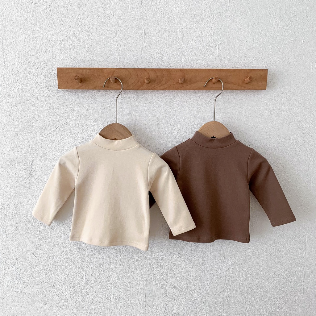 Áo Thun Tay Dài Vải Cotton Họa Tiết Kẻ Sọc Thời Trang Mùa Thu Cho Bé