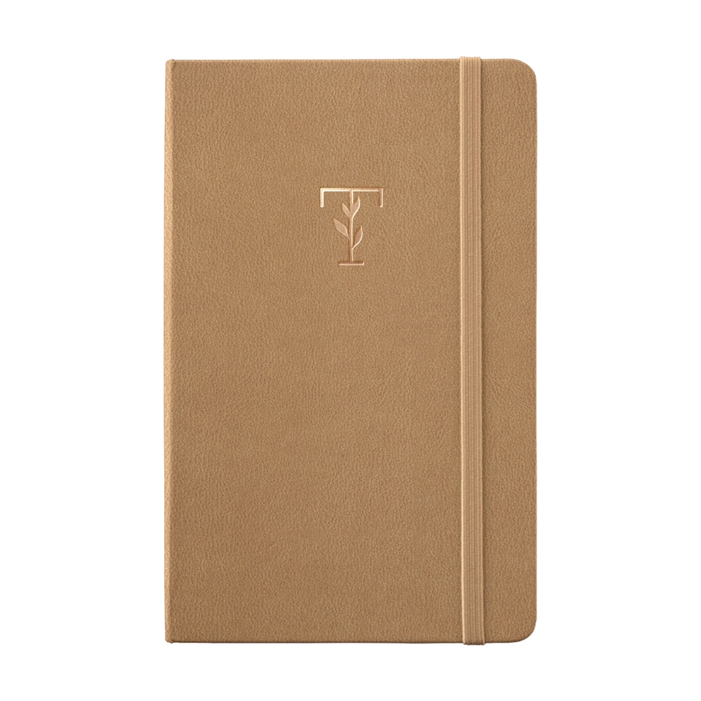 Sổ tay Your Name Letter T bìa da 196 trang