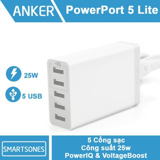Củ sạc Anker PowerPort 5 Lite (A2134) 25W