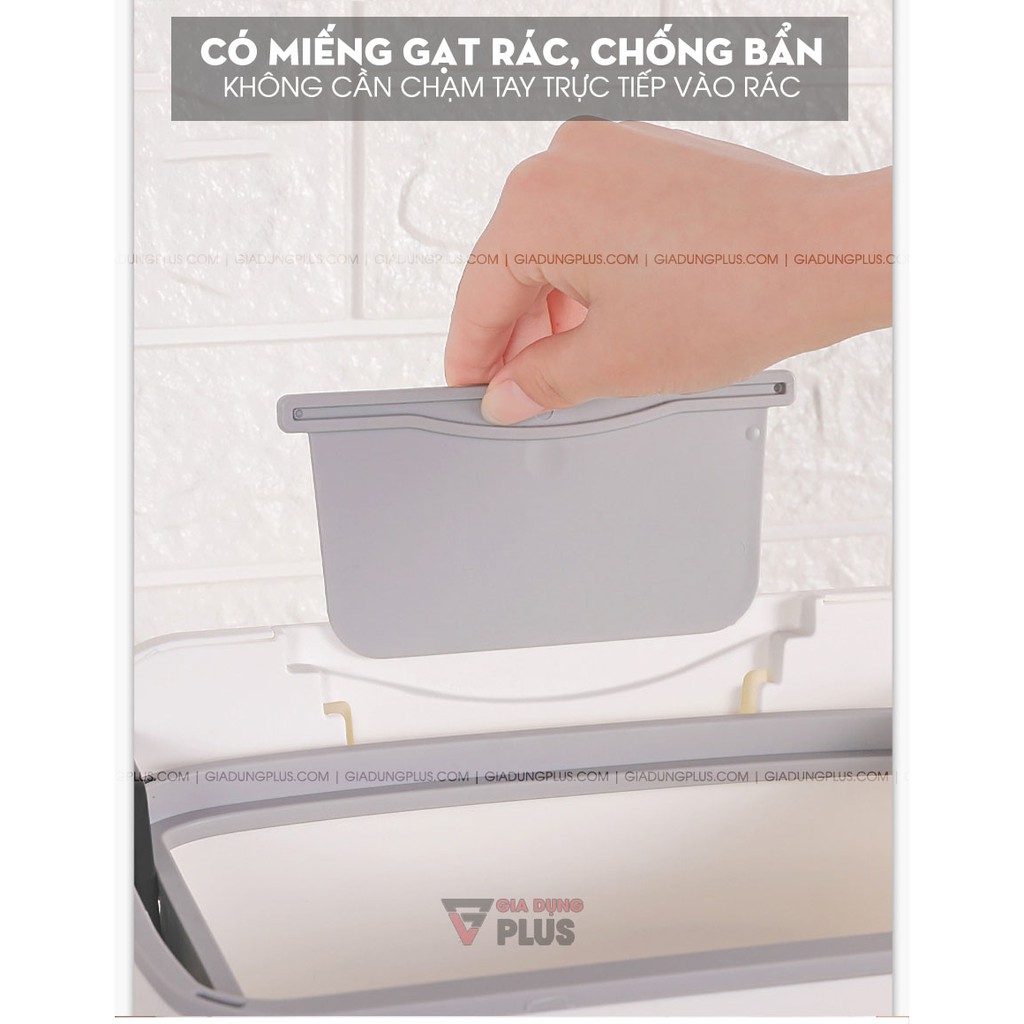 Thùng rác treo tủ bếp nắp đậy thông minh đậy kín bằng nhựa PP cao cấp - Vimora