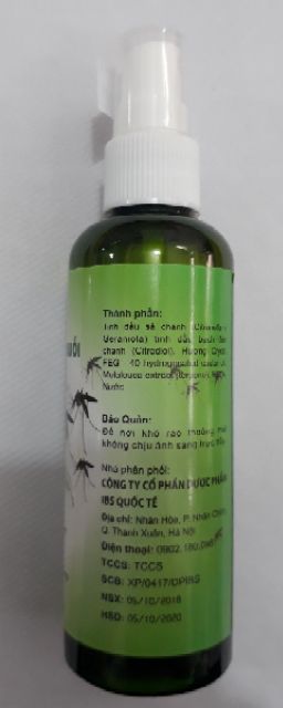 Xịt phòng xua muỗi chống muỗi Nano Bạc BS