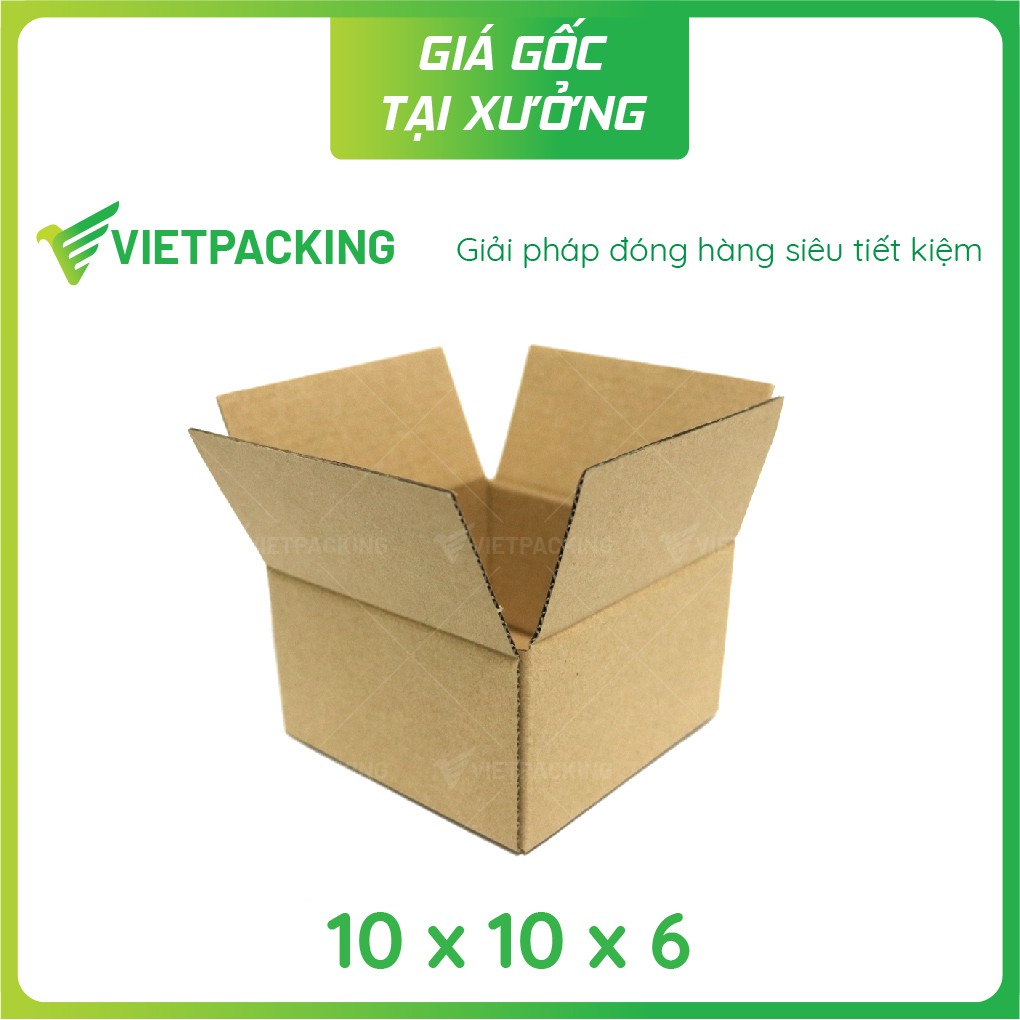 Hộp carton size 10x10x6 - set 50 hộp carton nhỏ đụng phụ kiện, đựng son V032 - VietPacking Official