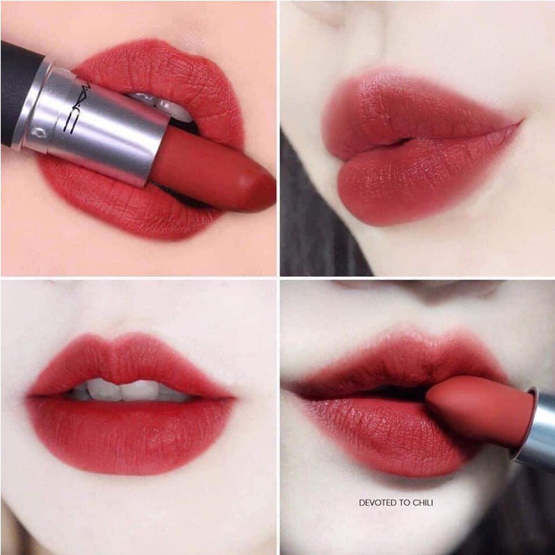 Son Mac Powder Kiss Màu Devoted to Chili 316 - Đỏ Đất