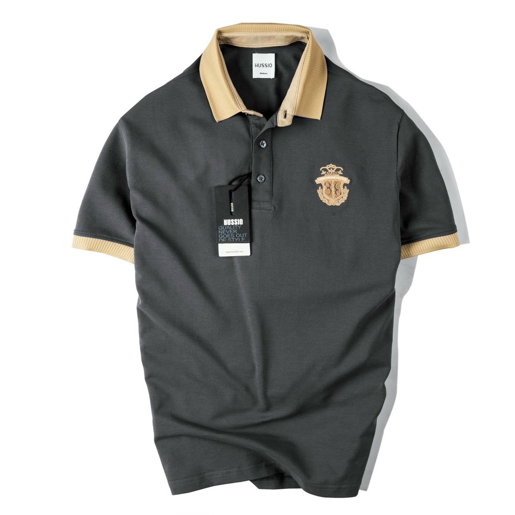 Áo thun nam cổ trụ tay ngắn chất thun cotton cao cấp, Áo polo nam trơn basic Hàn Quốc chuẩn form sang trọng UK05