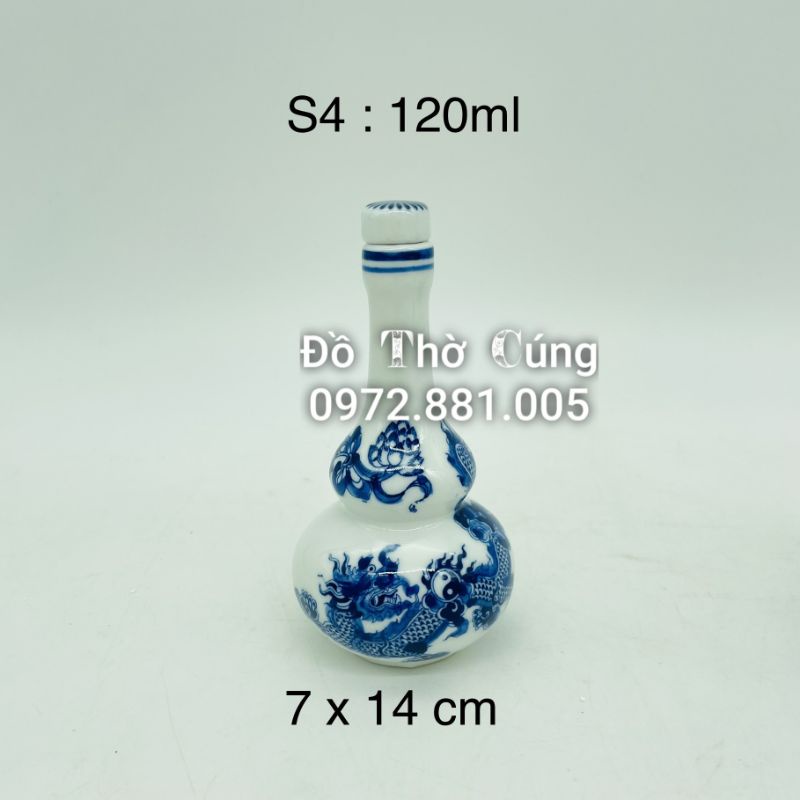 Nậm rượu thờ cúng vẽ Rồng Giả nổi ( hàng kĩ )