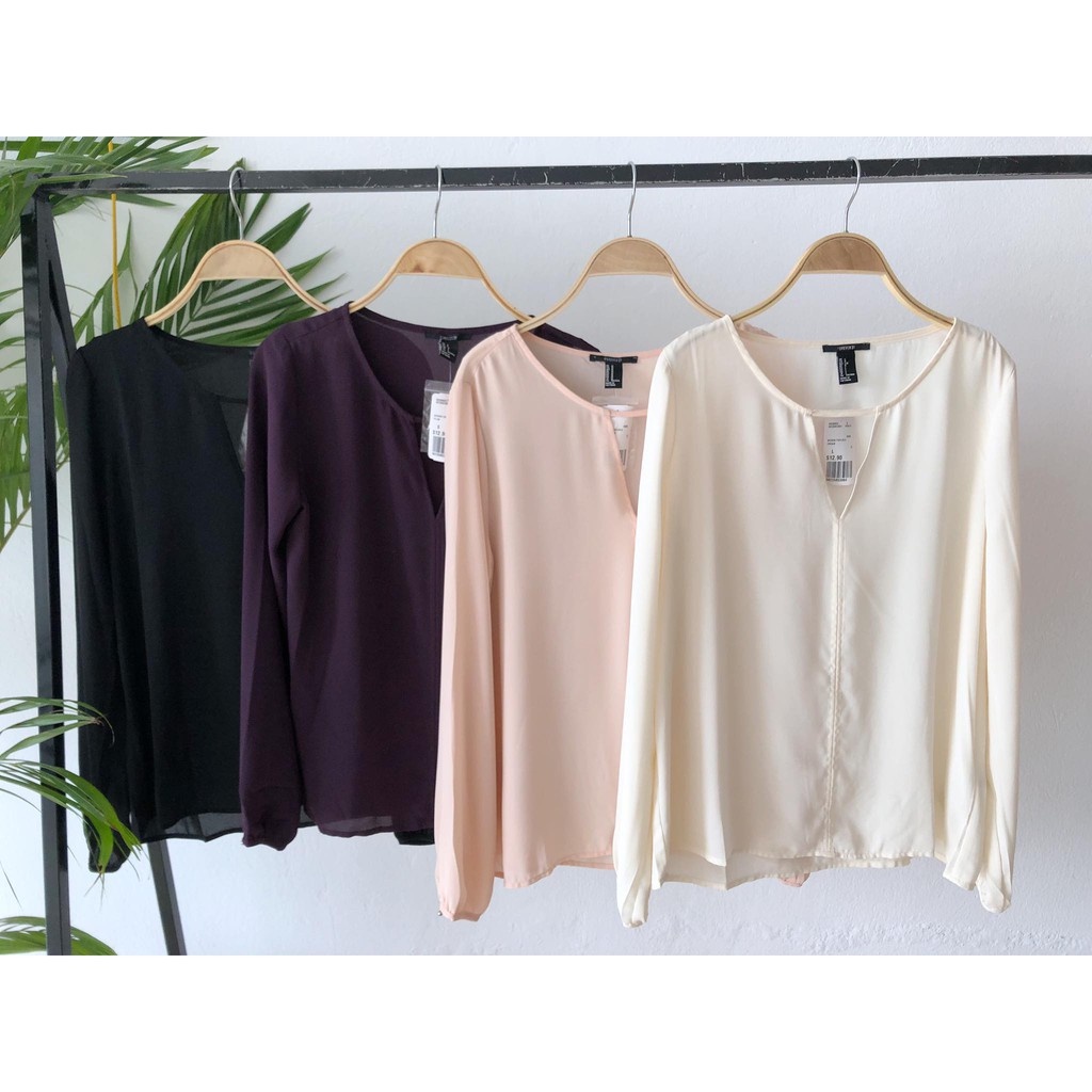 (XẢ 90K) Áo voan tay bồng F21 A184