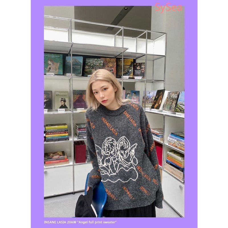 Plus Áo Sweater Dáng Rộng Phong Cách Thời Trang Hàn Quốc Cho Nữ