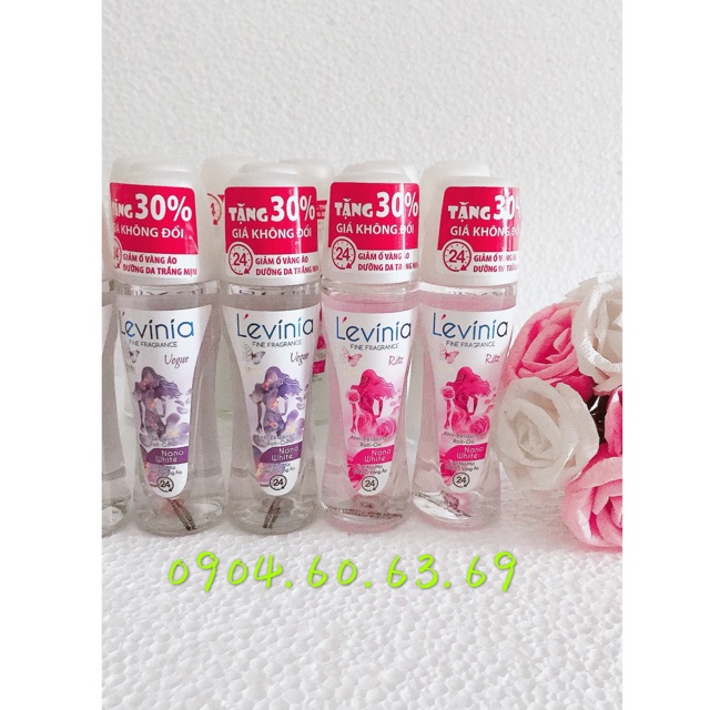 Lăn Khử Mùi Trắng Da Ngọc Trai Levinia 65G ( Nước Trong Đủ Màu)
